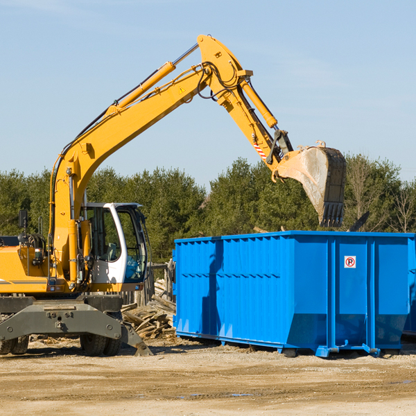 what size residential dumpster rentals are available in Trinity NC